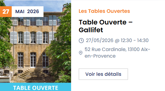 gepa table ouverte mai